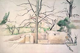 Winter, Jas de Bouffan, undated von Cezanne | Gemälde-Reproduktion