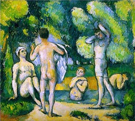 Bathers, c.1880 von Cezanne | Gemälde-Reproduktion