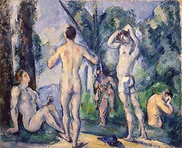 Bathers, c.1890/91 by Cezanne | Painting Reproduction