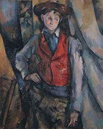 Boy in a Red Waistcoat, c.1888/90 by Cezanne | Painting Reproduction