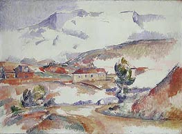Montagne Sainte-Victoire from near Gardanne, c.1887 von Cezanne | Gemälde-Reproduktion