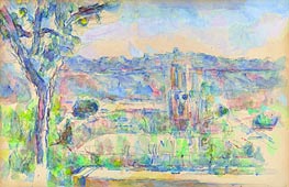 Aix Cathedral Seen from the Studio at Les Lauves, c.1904/06 von Cezanne | Gemälde-Reproduktion