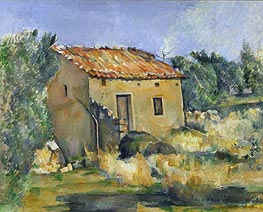 Verlassenes Haus in der Nähe von Aix-en-Provence, c.1885/87 von Cezanne | Gemälde-Reproduktion