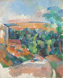 The Bend in the Road, c.1900/06 von Cezanne | Gemälde-Reproduktion