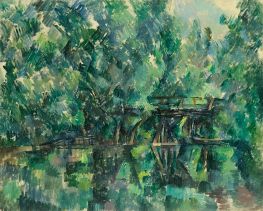 Brücke über den Teich, c.1898 von Cezanne | Gemälde-Reproduktion