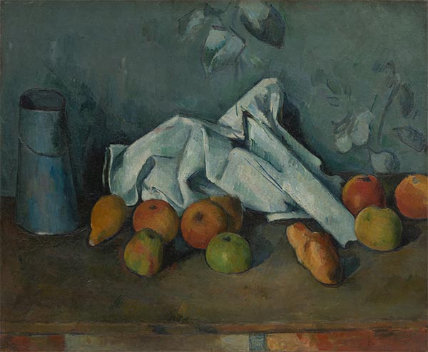 Still Life with Milk Can and Apples, c.1879/80 by Cezanne | Painting Reproduction