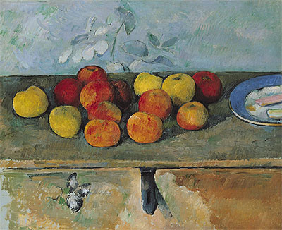 Apples and Biscuits, c.1879/82 by Cezanne | Painting Reproduction