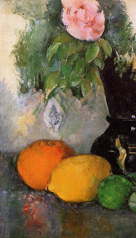 Flowers and Fruit, c.1880 | Cezanne | Painting Reproduction