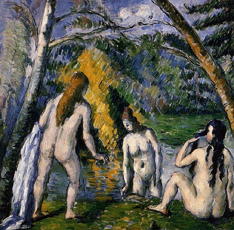 Three Bathers, c.1876/77 by Cezanne | Painting Reproduction