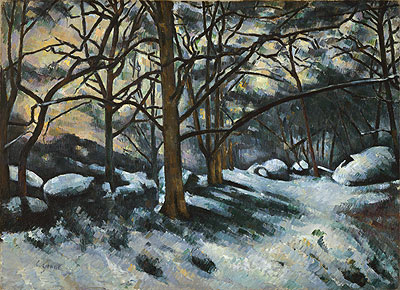 Melting Snow, Fontainebleau, c.1879/80 by Cezanne | Painting Reproduction
