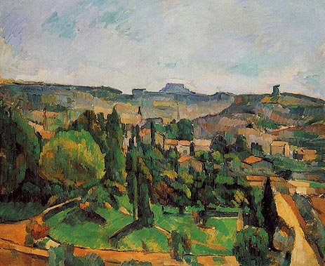 Ile de France Landscape, c.1879/80 by Cezanne | Painting Reproduction