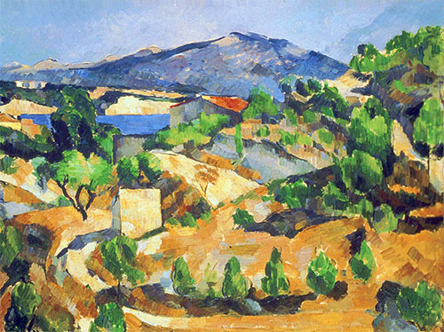 Mountains in Provence (L'Estaque), c.1879 | Cezanne | Painting Reproduction