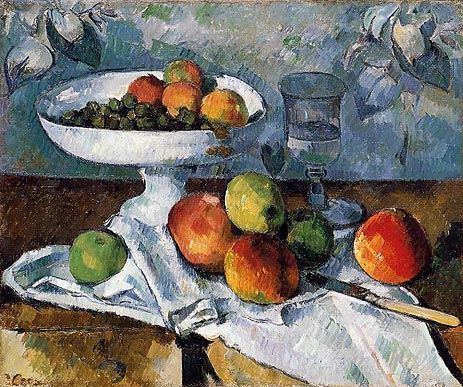Still Life with Fruit Dish, c.1879/80 by Cezanne | Painting Reproduction