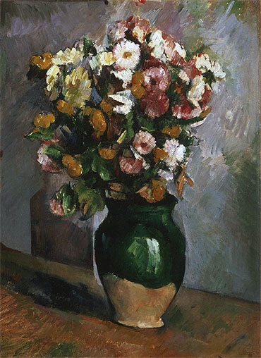 Flowers in an Olive Jar, c.1880 | Cezanne | Painting Reproduction
