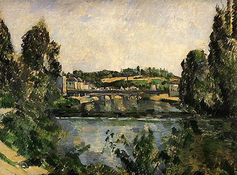 The Bridge and Waterfall at Pontoise, 1881 | Cezanne | Painting Reproduction
