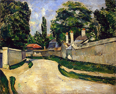 Houses along a Road, c.1881 | Cezanne | Painting Reproduction