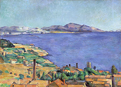 The Gulf of Marseilles Seen from L'Estaque, c.1885 by Cezanne | Painting Reproduction
