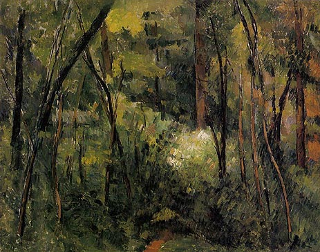 In the Woods, c.1885 by Cezanne | Painting Reproduction
