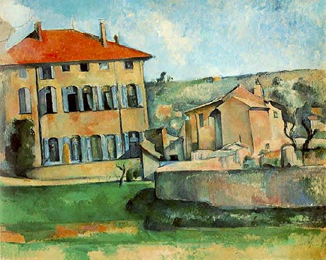 Haus und Hof des Jas de Bouffan, c.1887 | Cezanne | Gemälde Reproduktion