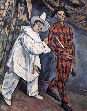 Pierrot and Harlequin (Mardi Gras), 1888 | Cezanne | Painting Reproduction