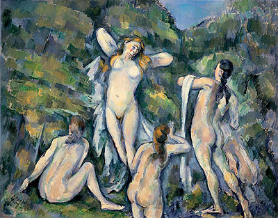 Four Bathers, c.1888/90 | Cezanne | Painting Reproduction