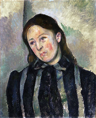 Madame Cezanne with Unbound Hair, c.1890/92 | Cezanne | Gemälde Reproduktion