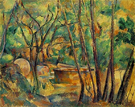 Well, Millstone and Cistern Under Trees, c.1892/94 | Cezanne | Painting Reproduction