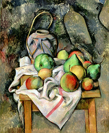 Ginger Jar and Fruit, 1895 | Cezanne | Painting Reproduction