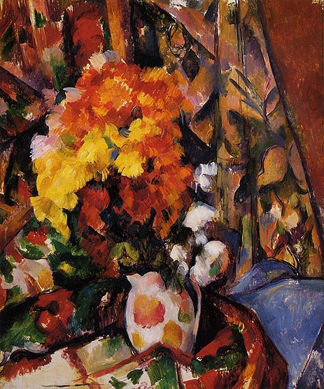 Chrysanthemums, c.1896/98 by Cezanne | Painting Reproduction