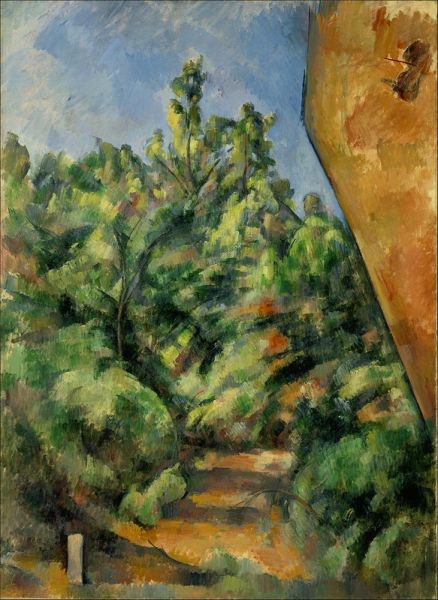 Bibemus - the Red Rock, c.1895 by Cezanne | Painting Reproduction