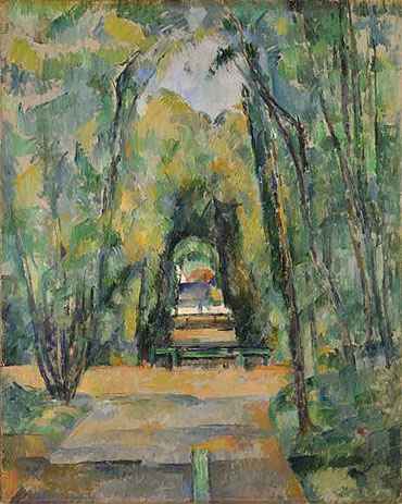Avenue at Chantilly, 1888 by Cezanne | Painting Reproduction