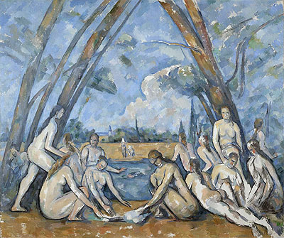 The Large Bathers, 1906 | Cezanne | Gemälde Reproduktion