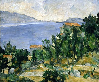 View of Mount Mareseilleveyre and the Isle of Maire, c.1878/82 | Cezanne | Painting Reproduction