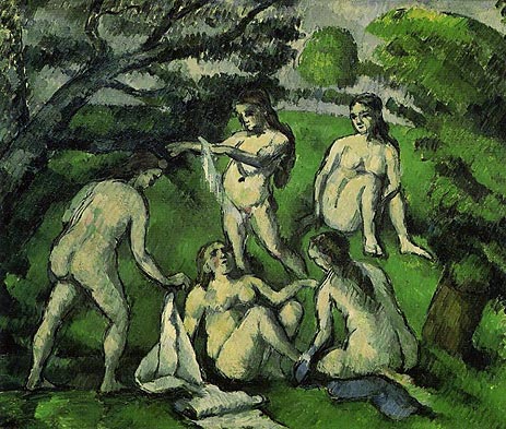 Five Bathers, c.1877/78 | Cezanne | Painting Reproduction