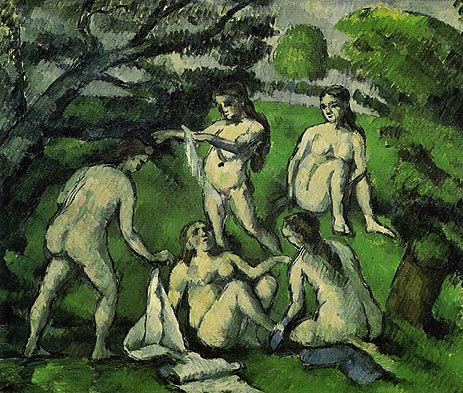 Five Bathers, c.1877/78 | Cezanne | Gemälde Reproduktion