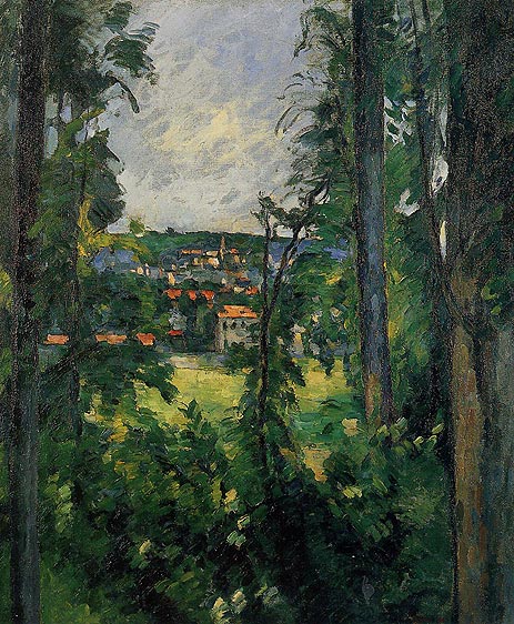 Auvers-sur-Oise, View from Nearby, c.1876/77 | Cezanne | Gemälde Reproduktion