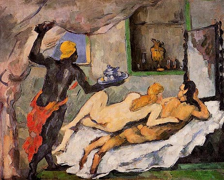 Afternoon in Naples with a Black Servant | Cezanne | Painting Reproduction