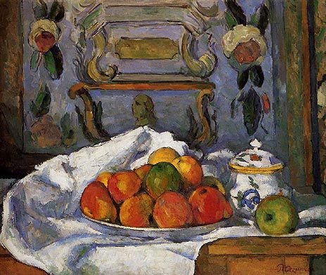 Dish of Apples, c.1875/77 | Cezanne | Painting Reproduction