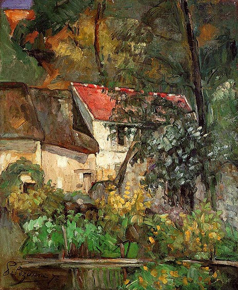 The House of Pere Lacroix in Auvers, 1873 | Cezanne | Painting Reproduction