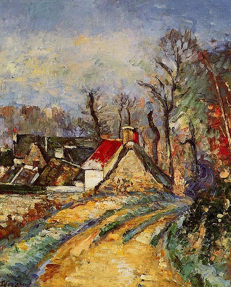 The Turn in the Road at Auvers, 1873 | Cezanne | Painting Reproduction