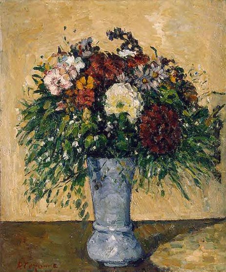 Flowers in a Blue Vase, c.1873/75 | Cezanne | Painting Reproduction