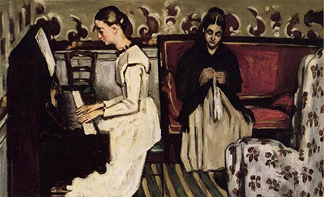 Girl at the Piano (The Overture to Tannhauser), c.1868 | Cezanne | Painting Reproduction