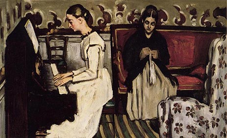 Girl at the Piano (The Overture to Tannhauser), c.1868 | Cezanne