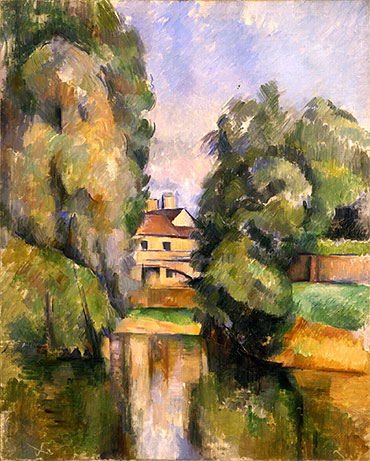 Country House by the Water, c.1888 | Cezanne | Gemälde Reproduktion