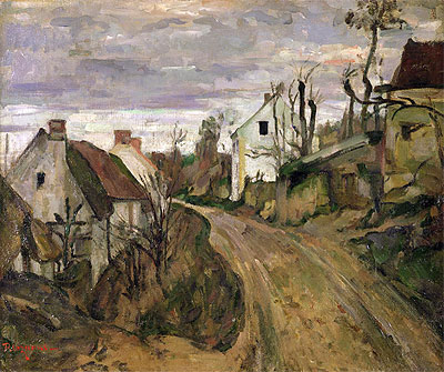 The Village Road, Auvers, c.1872/73 | Cezanne | Gemälde Reproduktion