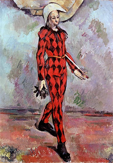 Harlequin, 1890 | Cezanne | Painting Reproduction