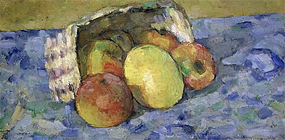 Overturned Basket of Fruit, c.1877 | Cezanne | Gemälde Reproduktion