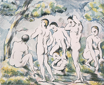 Bathers in a Landscape, 1898 | Cezanne | Painting Reproduction