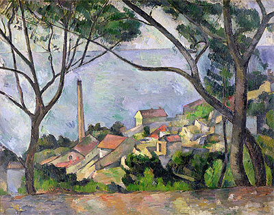 Das Meer bei l'Estaque, 1878 von Cezanne | Gemälde-Reproduktion
