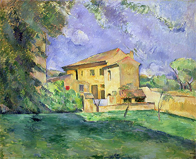 Bauernhof in Jas de Bouffan, c.1887 von Cezanne | Gemälde-Reproduktion